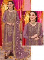 Faux Georgette Pink Wedding Wear Embroidery Work Pakistani Suit